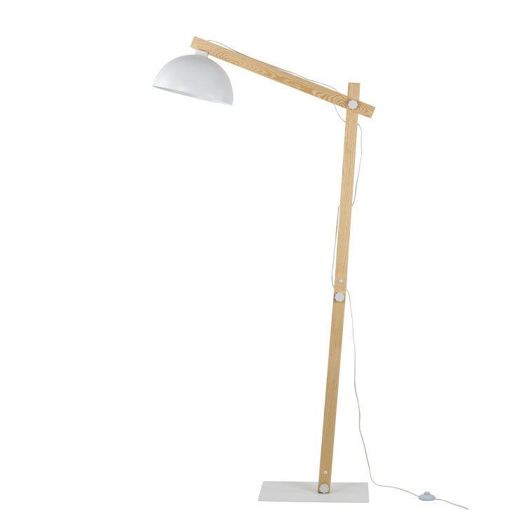 OSLO WHITE Lampa podłogowa 1 5592 TK Lighting Biały, Sosna Biały