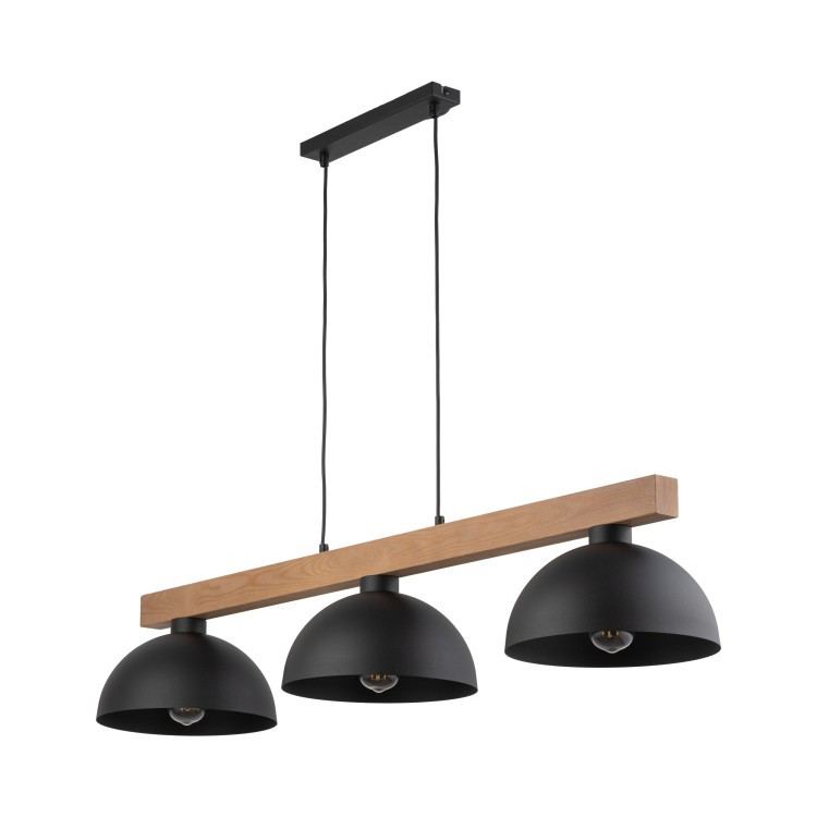 OSLO BLACK Lampa wisząca 3 4710 TK Lighting Sosna, Czarny Czarny