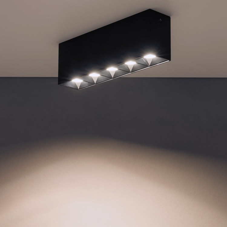 Oprawa liniowa Lampa spot punktowa MIDI LED BLACK 10058 NOWODVORSKI Lighting 20W 4000K Loft nowoczesna sufitowa oświetlenie z soczewkami nie oślepia nie oślepiająca barwa dzienna neutralna natynkowa czarna Inspiracje Premium