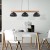OSLO BLACK Lampa wisząca 3 4710 TK Lighting Sosna, Czarny Czarny