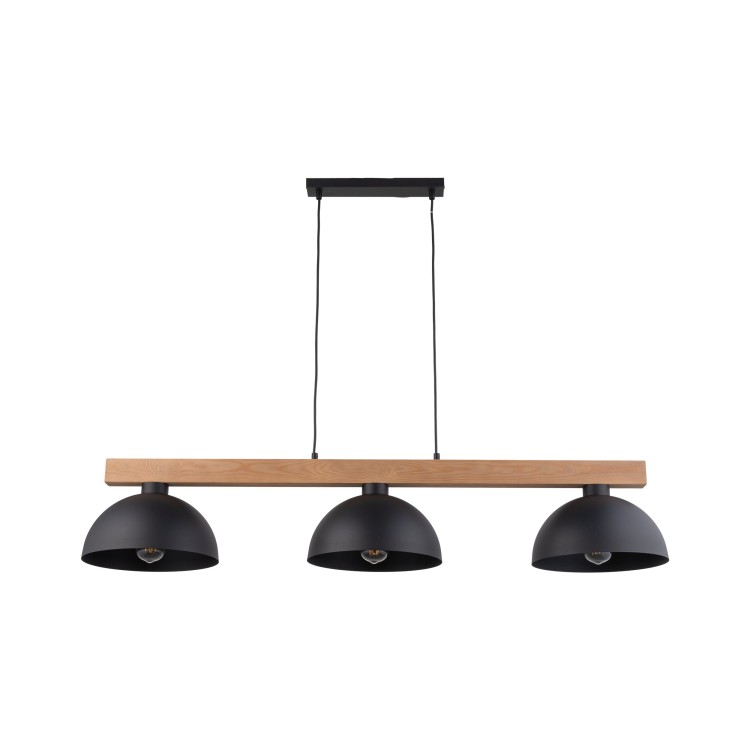 OSLO BLACK Lampa wisząca 3 4710 TK Lighting Sosna, Czarny Czarny
