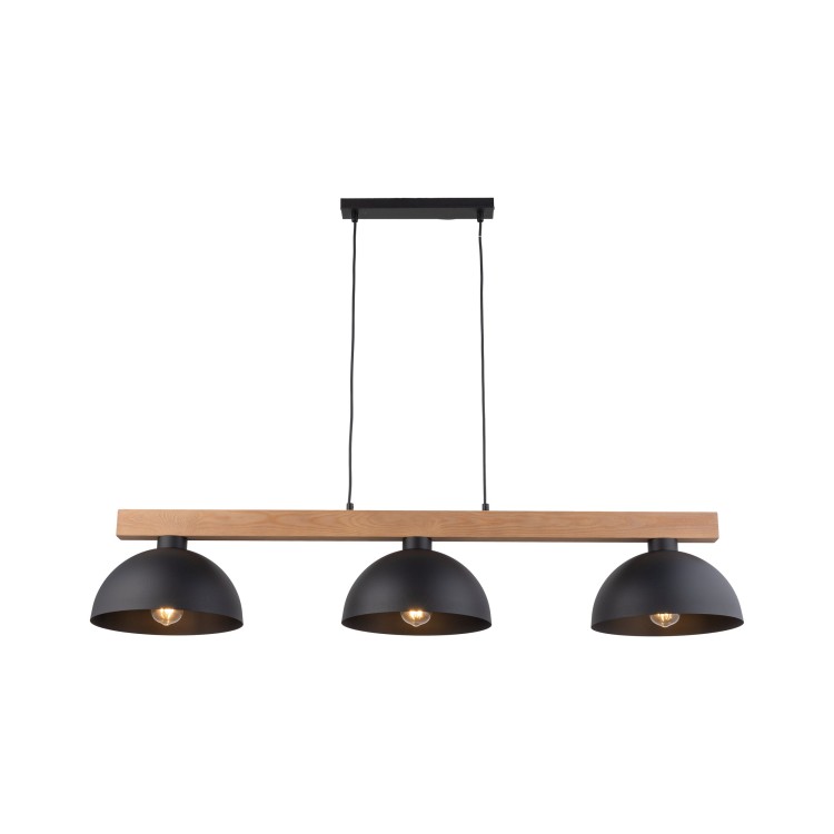 OSLO BLACK Lampa wisząca 3 4710 TK Lighting Sosna, Czarny Czarny