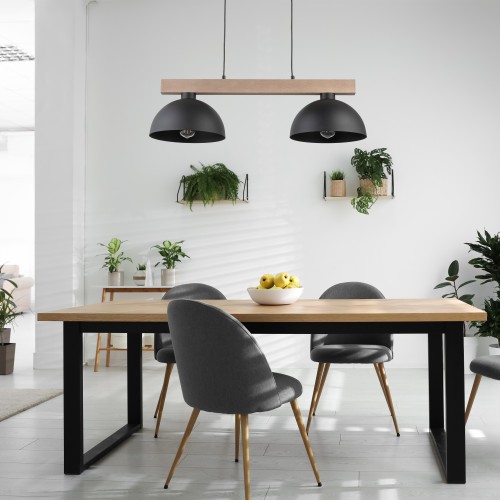 OSLO BLACK Lampa wisząca 2 4711 TK Lighting Sosna, Czarny Czarny