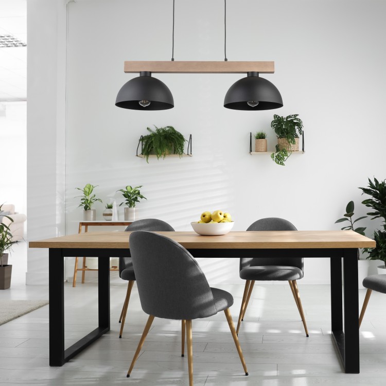 OSLO BLACK Lampa wisząca 2 4711 TK Lighting Sosna, Czarny Czarny