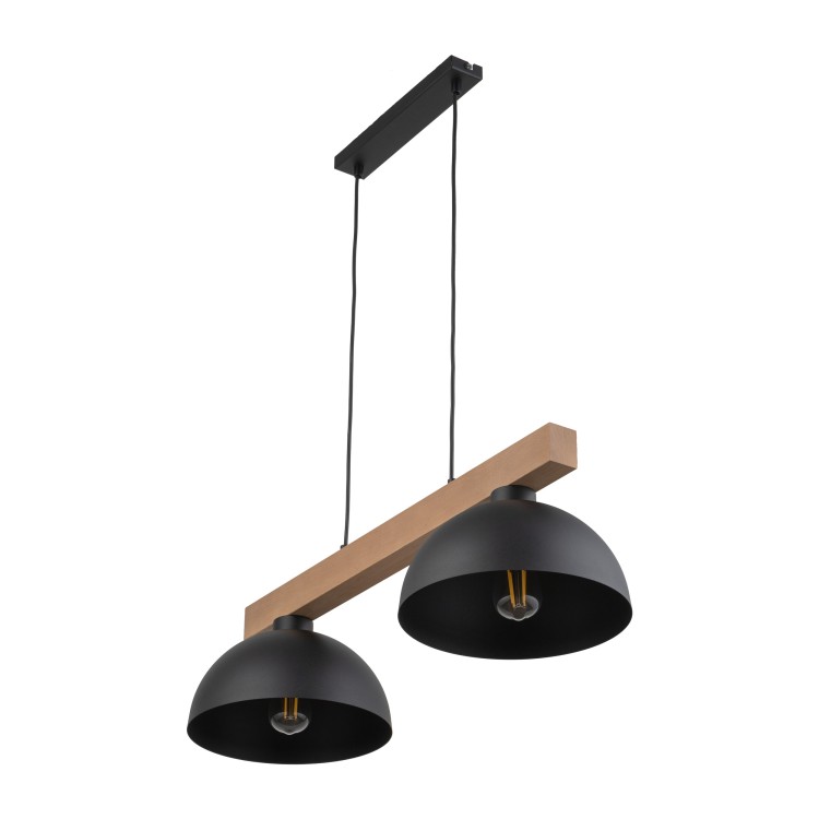 OSLO BLACK Lampa wisząca 2 4711 TK Lighting Sosna, Czarny Czarny