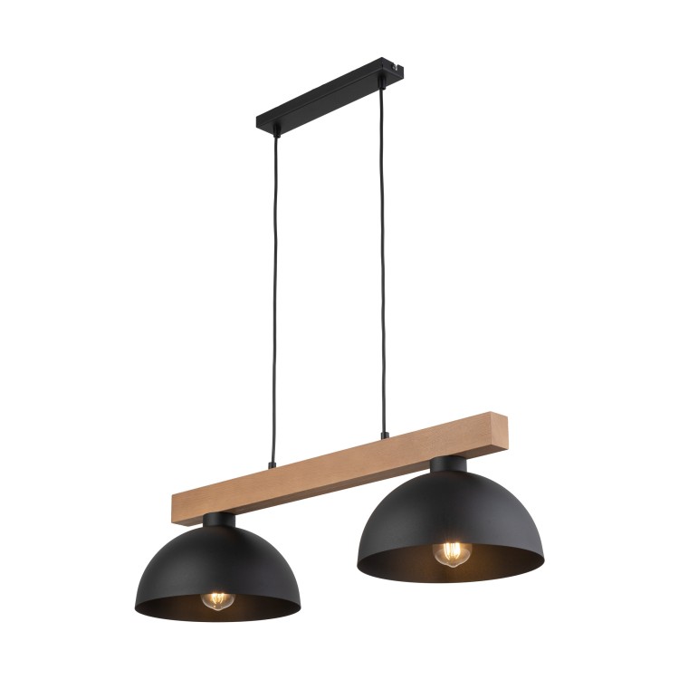 OSLO BLACK Lampa wisząca 2 4711 TK Lighting Sosna, Czarny Czarny