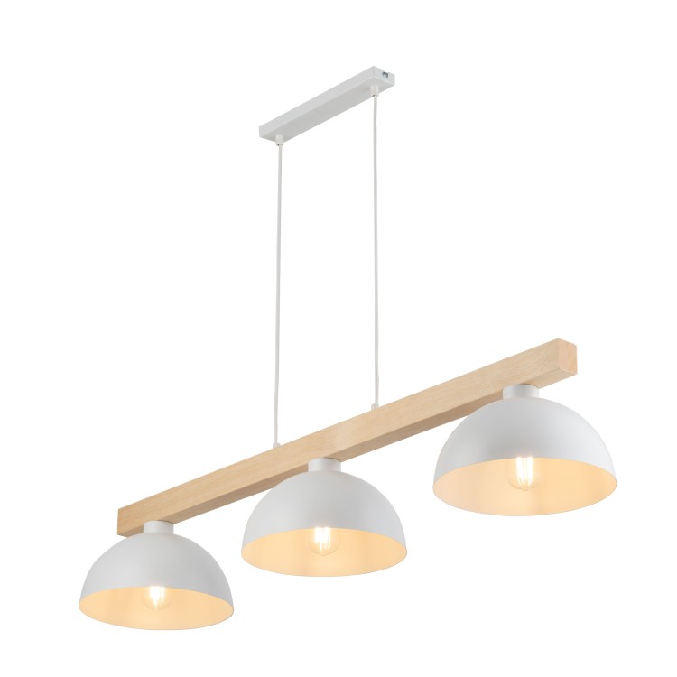 OSLO WHITE Lampa wisząca 3 4712 TK Lighting Biały, Sosna Biały