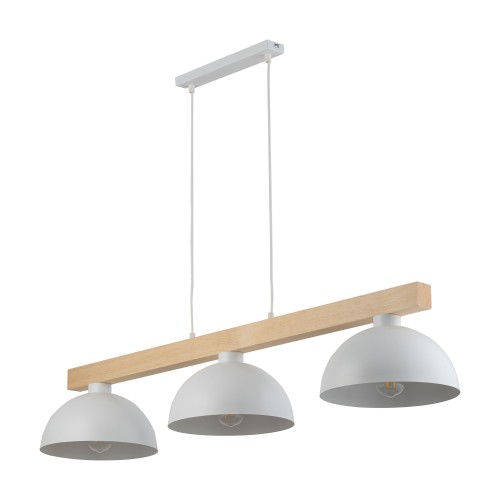 OSLO WHITE Lampa wisząca 3 4712 TK Lighting Biały, Sosna Biały