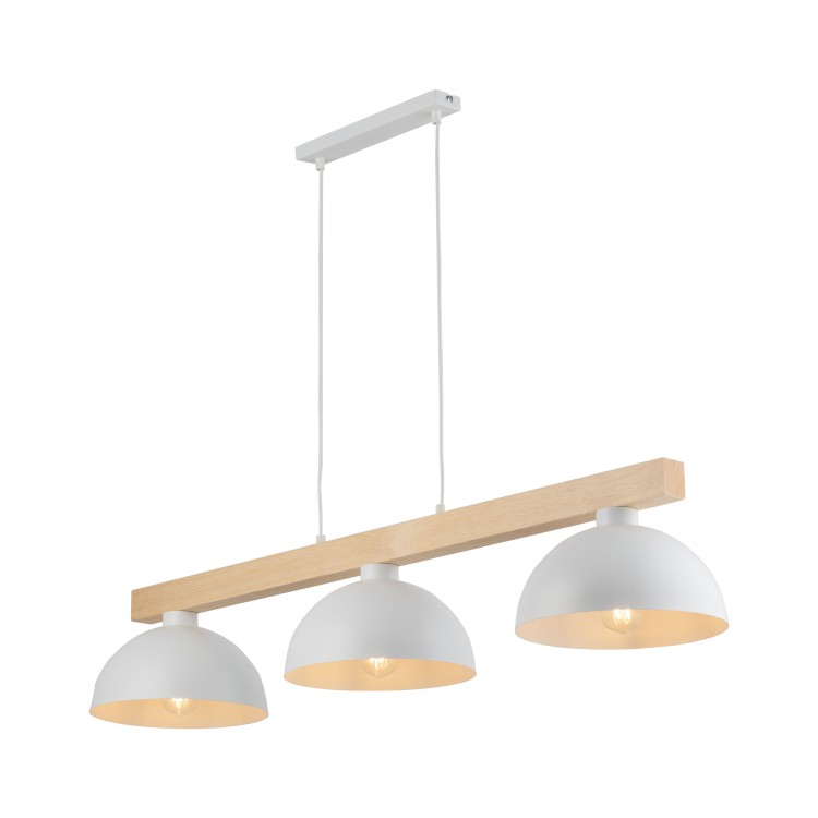 OSLO WHITE Lampa wisząca 3 4712 TK Lighting Biały, Sosna Biały