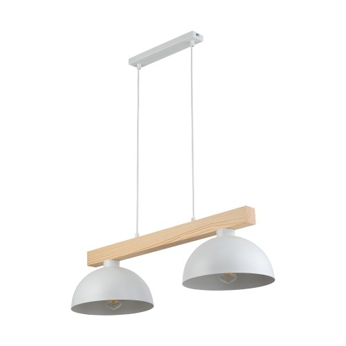 OSLO WHITE Lampa wisząca 2 4713 TK Lighting Biały, Sosna Biały