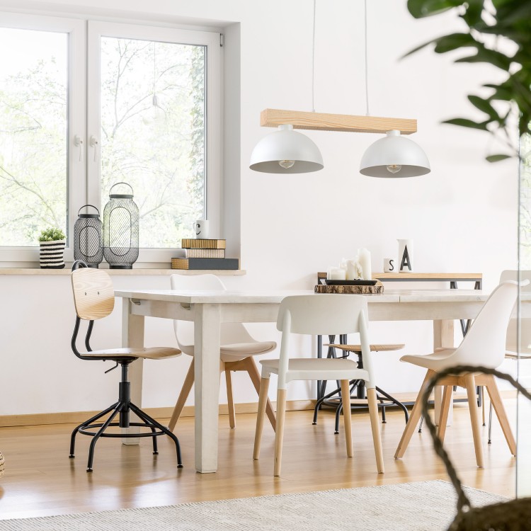 OSLO WHITE Lampa wisząca 2 4713 TK Lighting Biały, Sosna Biały