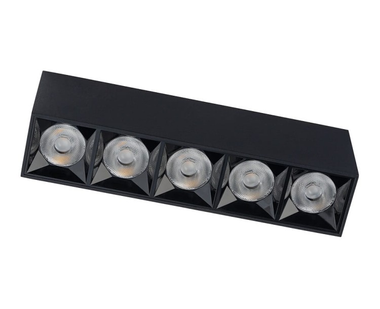 Oprawa liniowa Lampa spot punktowa MIDI LED BLACK 10055 NOWODVORSKI Lighting 20W 3000K Loft nowoczesna sufitowa oświetlenie z soczewkami nie oślepia nie oślepiająca barwa ciepła ciepły biały natynkowa czarna Inspiracje Premium