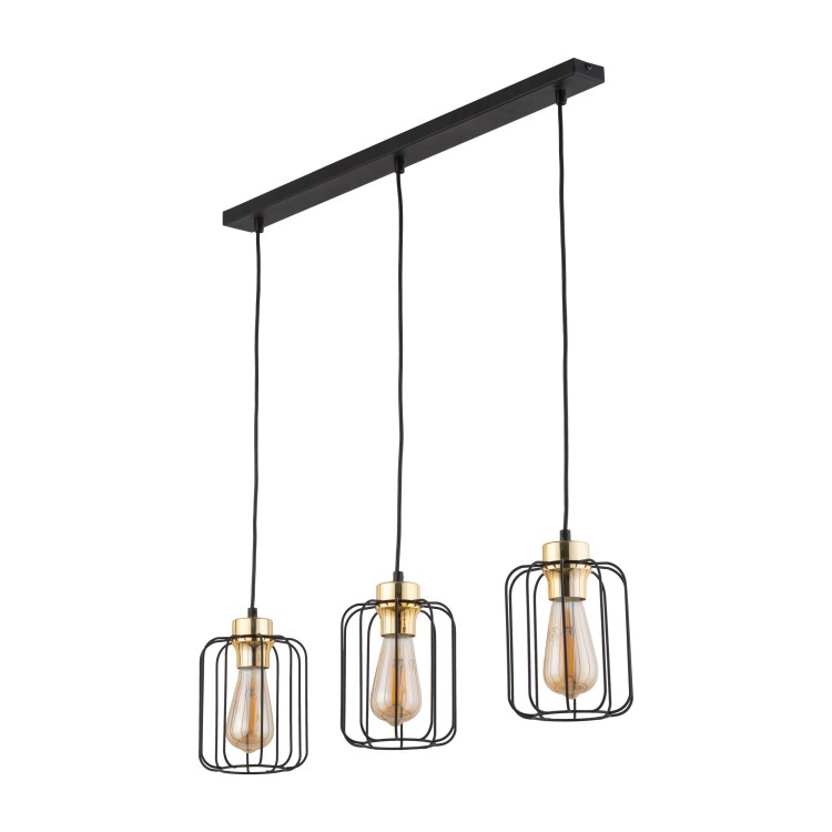 GALAXY NEW Lampa wisząca 3 4716 TK Lighting Złoty, Czarny Czarny