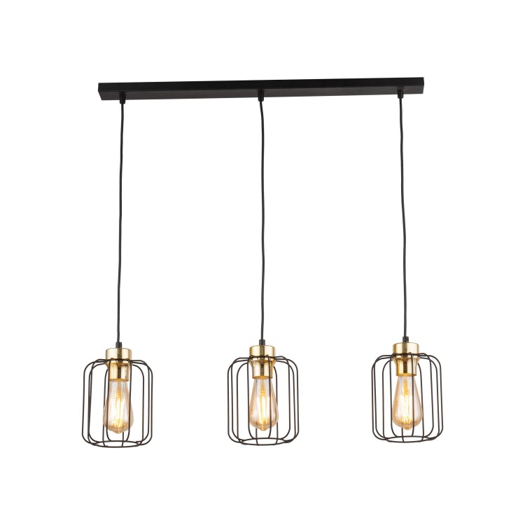 GALAXY NEW Lampa wisząca 3 4716 TK Lighting Złoty, Czarny Czarny