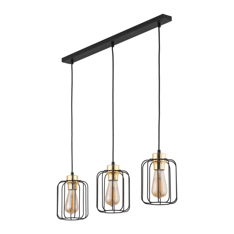 GALAXY NEW Lampa wisząca 3 4716 TK Lighting Złoty, Czarny Czarny