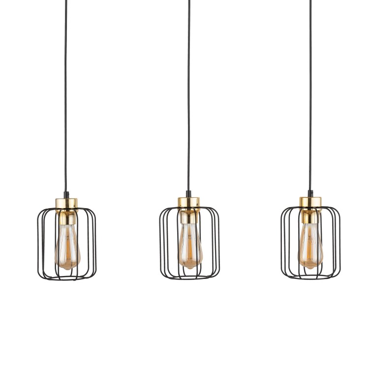 GALAXY NEW Lampa wisząca 3 4716 TK Lighting Złoty, Czarny Czarny