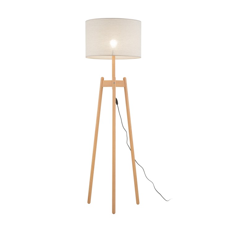 PEREZ LINEN Lampa podłogowa 1 5423 TK Lighting Sosna Len