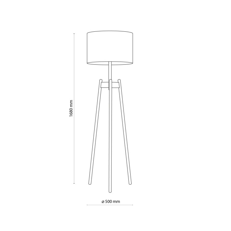 PEREZ LINEN Lampa podłogowa 1 5423 TK Lighting Sosna Len