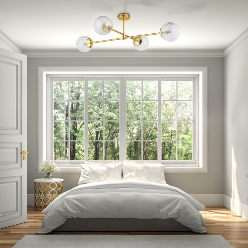CADIX GOLD Lampa sufitowa 4 4607 TK Lighting Złoty Transparentny