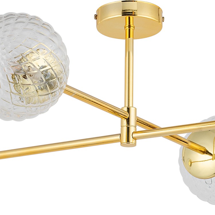 CADIX GOLD Lampa sufitowa 4 4607 TK Lighting Złoty Transparentny