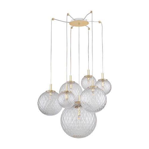 CADIX GOLD Lampa sufitowa 7 4608 TK Lighting Złoty Transparentny