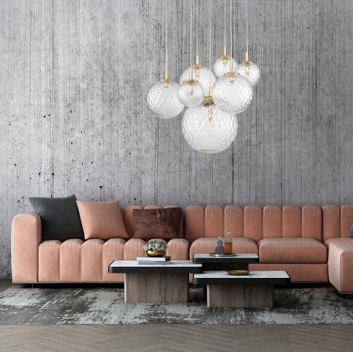 CADIX GOLD Lampa sufitowa 7 4608 TK Lighting Złoty Transparentny