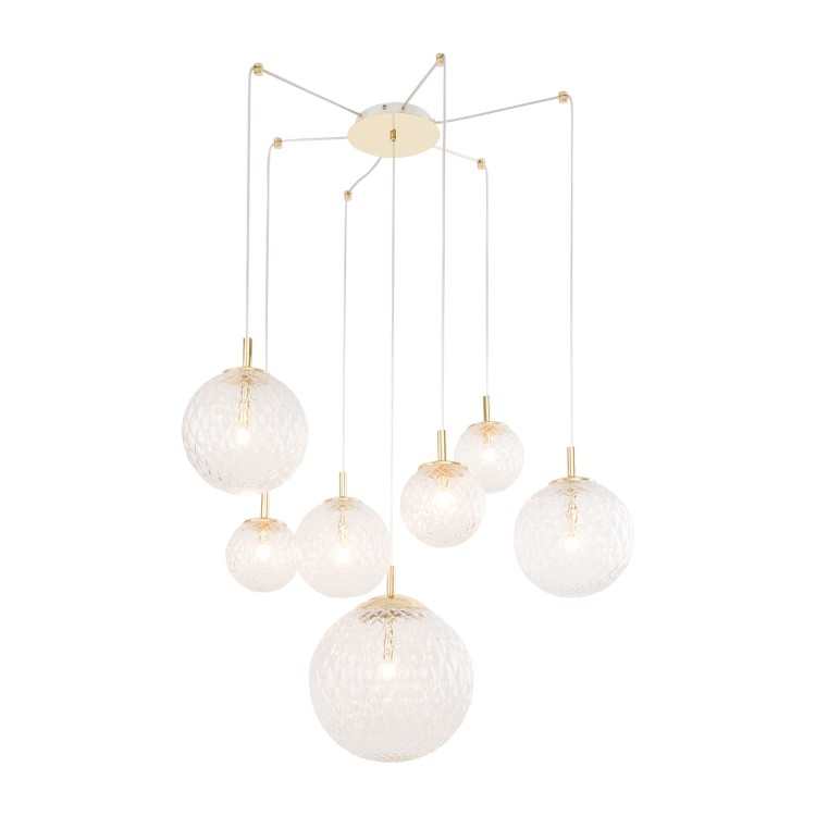 CADIX GOLD Lampa sufitowa 7 4608 TK Lighting Złoty Transparentny