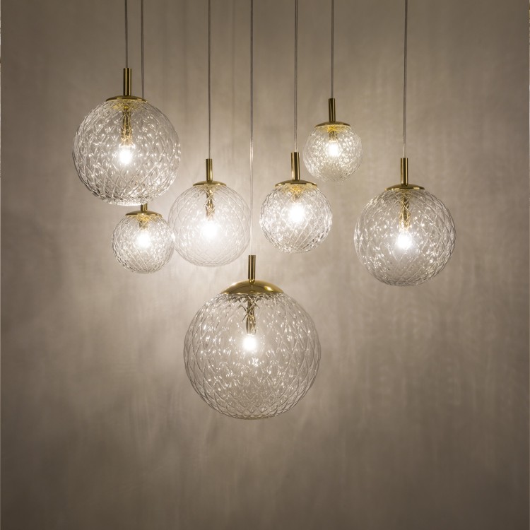 CADIX GOLD Lampa sufitowa 7 4608 TK Lighting Złoty Transparentny