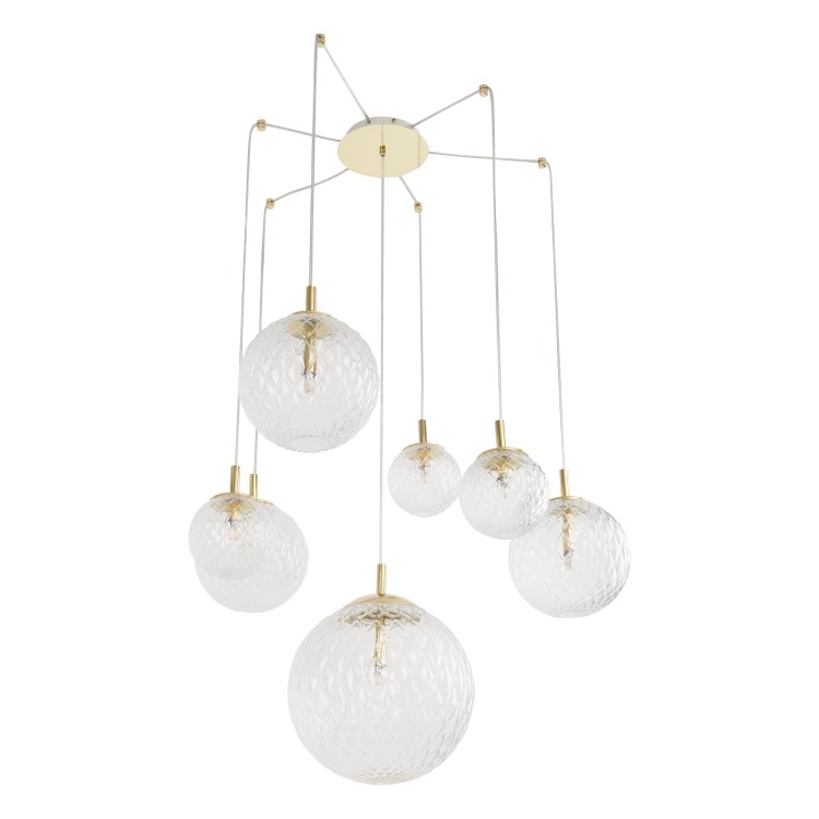 CADIX GOLD Lampa sufitowa 7 4608 TK Lighting Złoty Transparentny