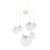 CADIX GOLD Lampa sufitowa 7 4608 TK Lighting Złoty Transparentny