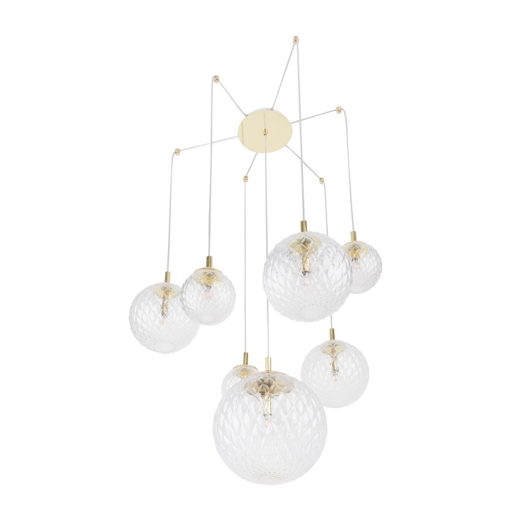 CADIX GOLD Lampa sufitowa 7 4608 TK Lighting Złoty Transparentny