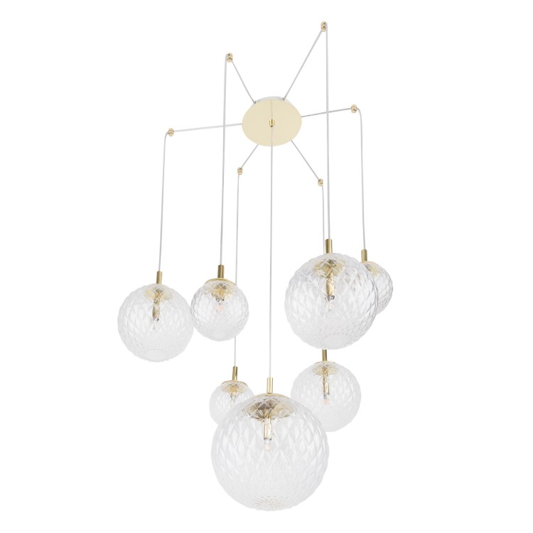 CADIX GOLD Lampa sufitowa 7 4608 TK Lighting Złoty Transparentny