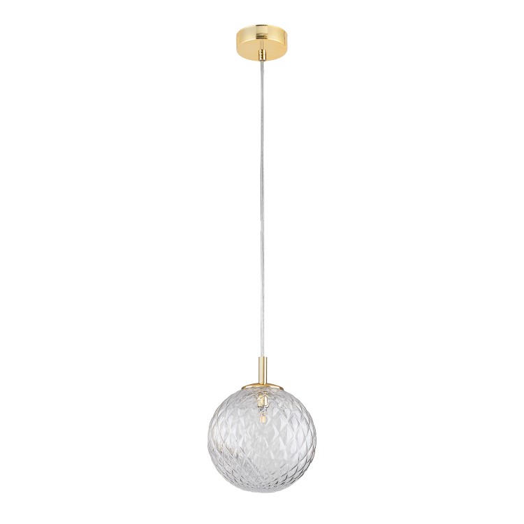 CADIX GOLD Lampa wisząca 1 210 4609 TK Lighting Złoty Transparentny