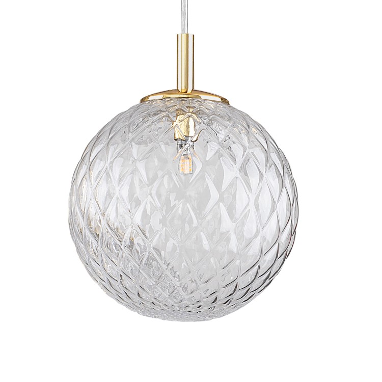 CADIX GOLD Lampa wisząca 1 210 4609 TK Lighting Złoty Transparentny