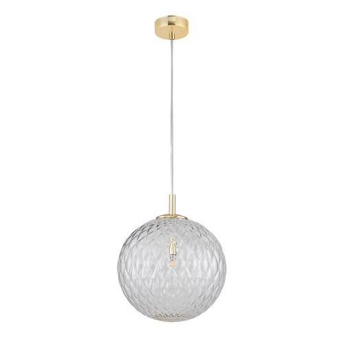 CADIX GOLD Lampa wisząca 1 PŁ 300 4610 TK Lighting Złoty Transparentny