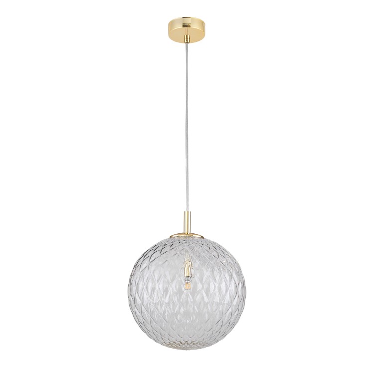 CADIX GOLD Lampa wisząca 1 PŁ 300 4610 TK Lighting Złoty Transparentny