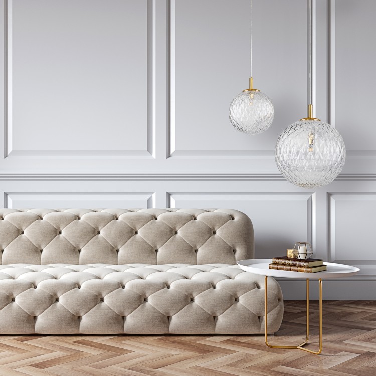 CADIX GOLD Lampa wisząca 1 PŁ 300 4610 TK Lighting Złoty Transparentny