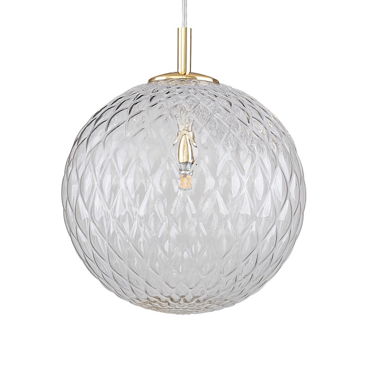 CADIX GOLD Lampa wisząca 1 PŁ 300 4610 TK Lighting Złoty Transparentny