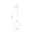 CADIX GOLD Lampa wisząca 1 PŁ 300 4610 TK Lighting Złoty Transparentny