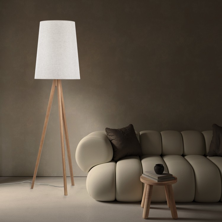WALZ NATURE Lampa podłogowa 1 FSC 100%, SA-COC-006060 5598 TK Lighting Sosna Len