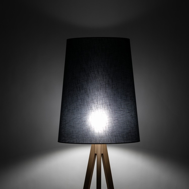 WALZ BLACK Lampa podłogowa 1 FSC 100%, SA-COC-006060 5599 TK Lighting Sosna Czarny