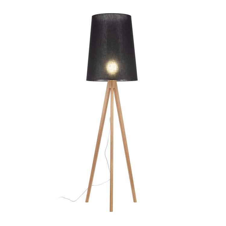 WALZ BLACK Lampa podłogowa 1 FSC 100%, SA-COC-006060 5599 TK Lighting Sosna Czarny