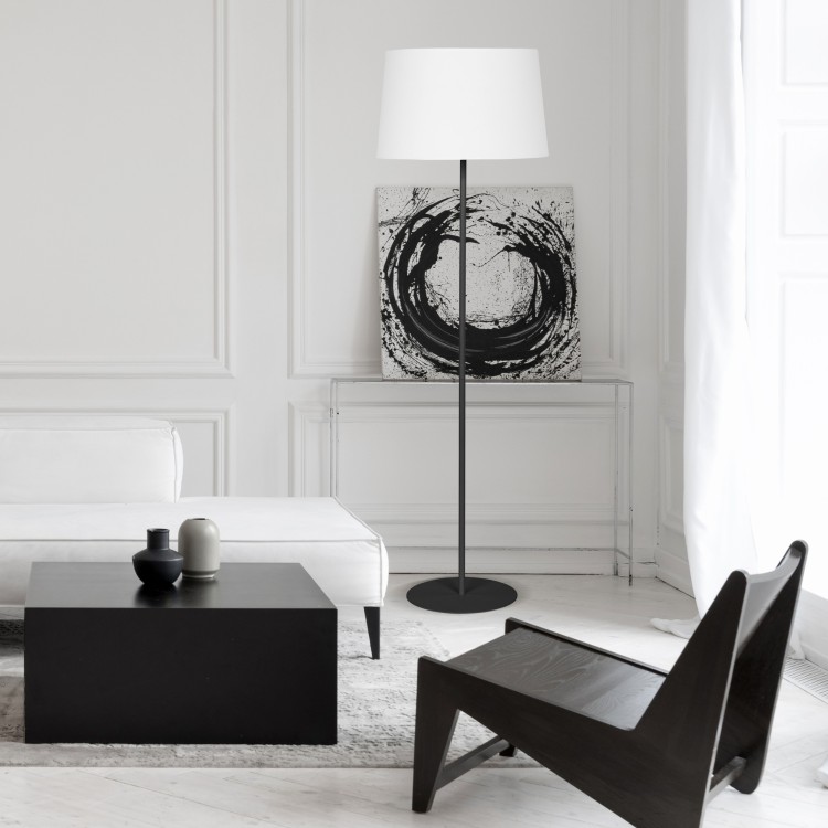 MAJA BLACK WHITE Lampa podłogowa 1 5547 TK Lighting Czarny Biały