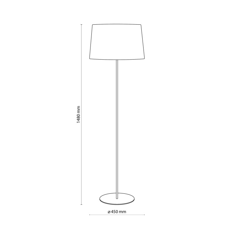 MAJA BLACK WHITE Lampa podłogowa 1 5547 TK Lighting Czarny Biały