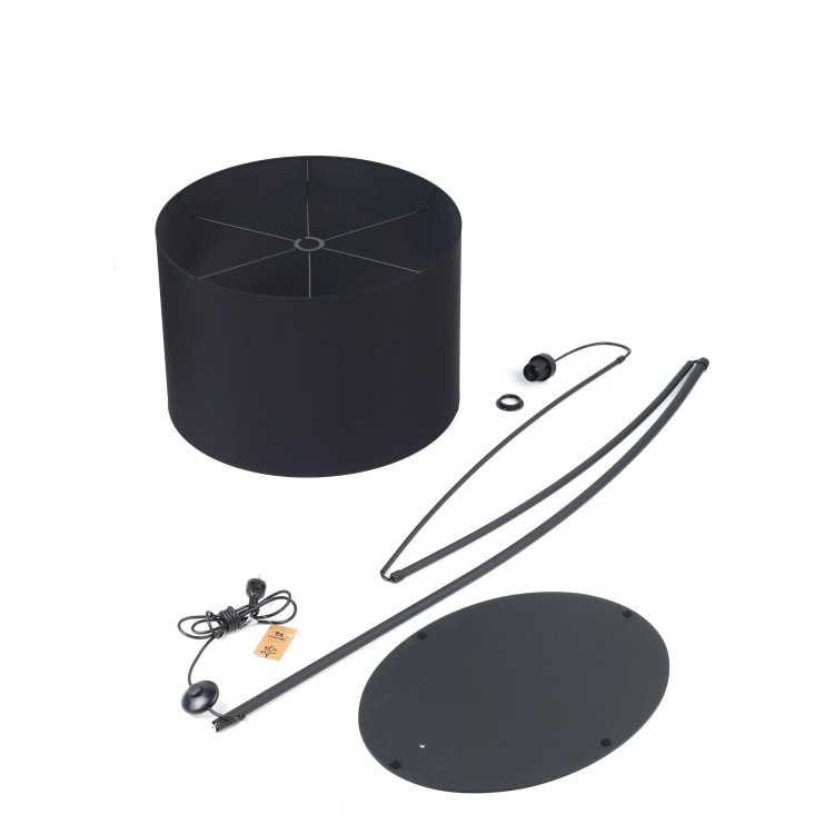 MOBY BLACK I Lampa podłogowa 1 5485 TK Lighting Czarny Czarny