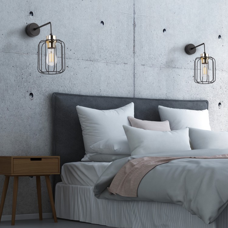 GALAXY NEW Kinkiet 1 4742 TK Lighting Złoty, Czarny Czarny