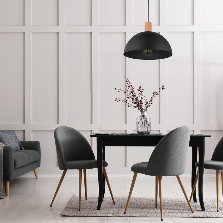 OSLO BLACK Lampa wisząca 1 4852 TK Lighting Sosna, Czarny Czarny