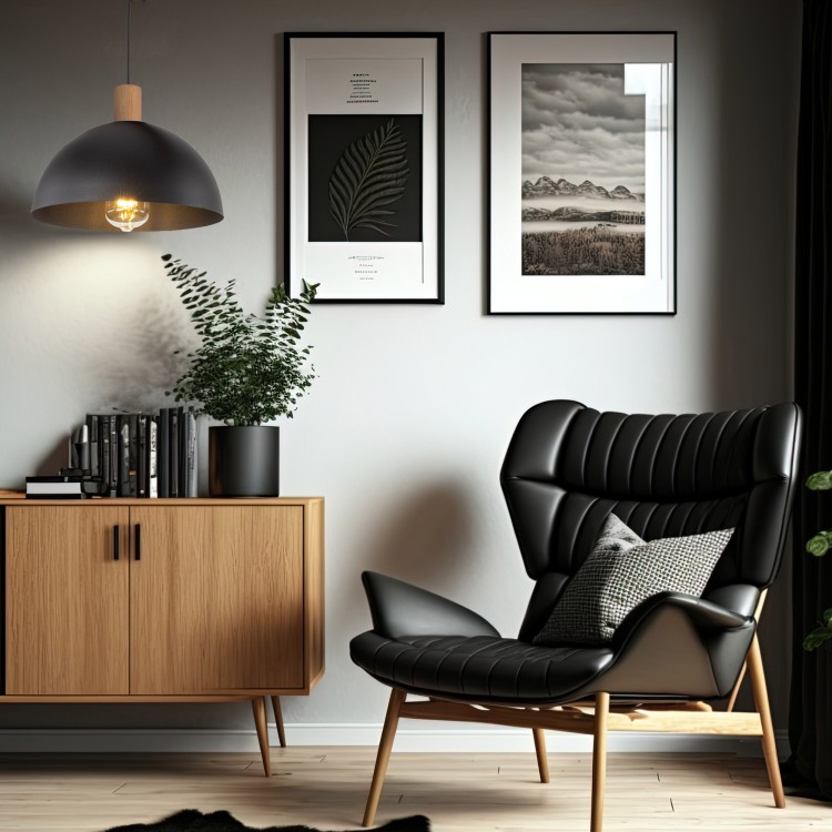 OSLO BLACK Lampa wisząca 1 4852 TK Lighting Sosna, Czarny Czarny