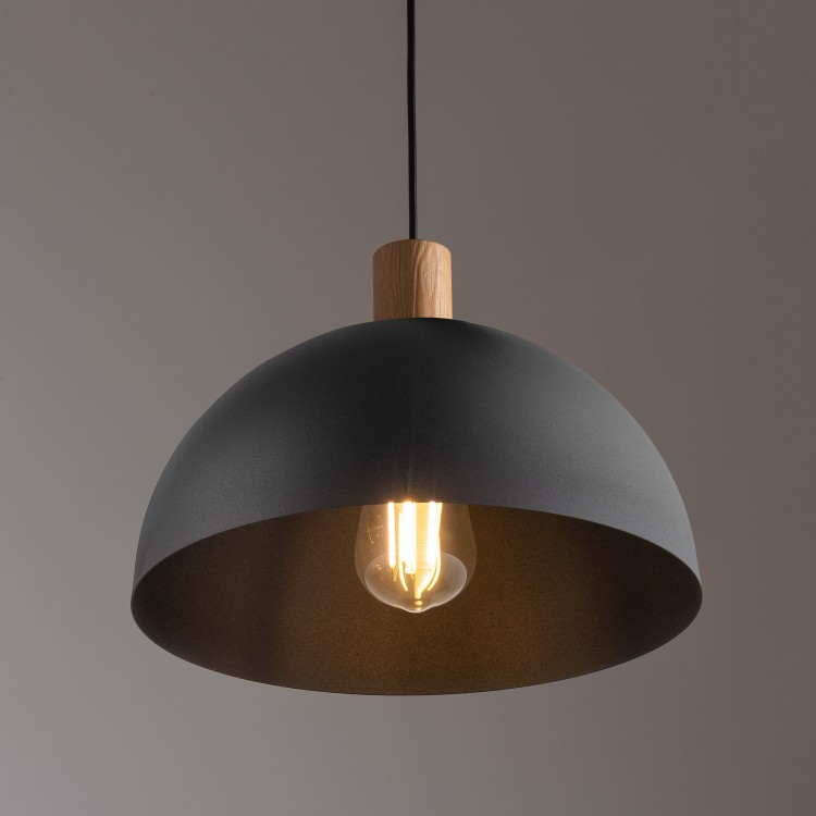 OSLO BLACK Lampa wisząca 1 4852 TK Lighting Sosna, Czarny Czarny