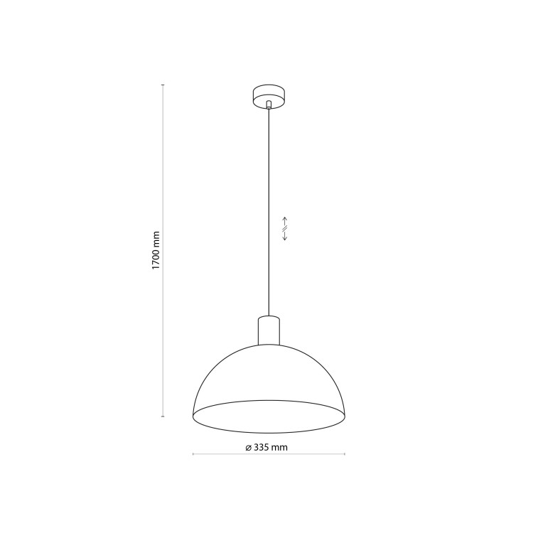 OSLO BLACK Lampa wisząca 1 4852 TK Lighting Sosna, Czarny Czarny